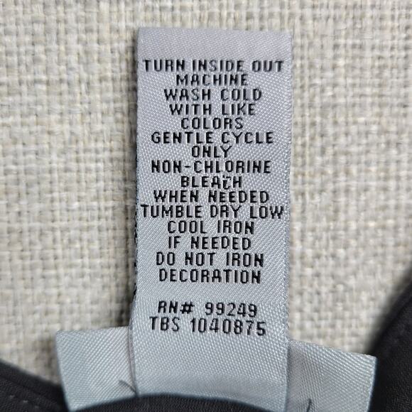 Catherine's Womens Dress Size 0X Black Tan Paisley Print Beaded 3/4 Sleeve NEW - Picture 4 of 12